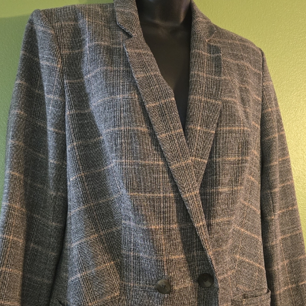 Gray Plaid Blazer
